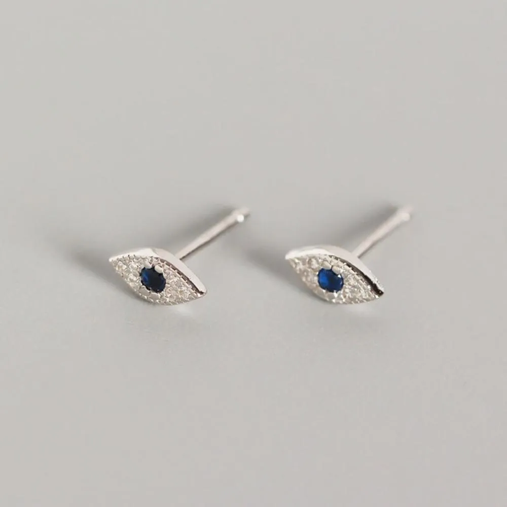 Mini Mythic Eye Charm Stud Earrings