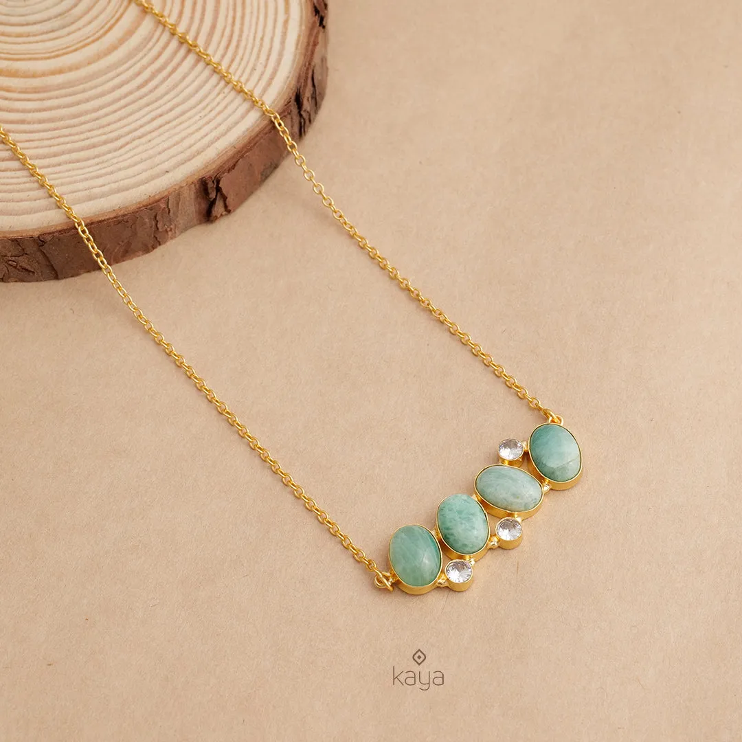 Minimalist Statement Stone Necklace - AS100739