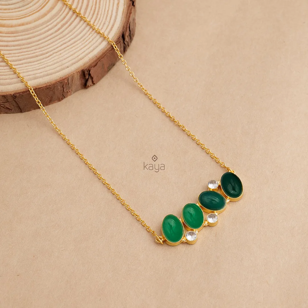 Minimalist Statement Stone Necklace - AS100739