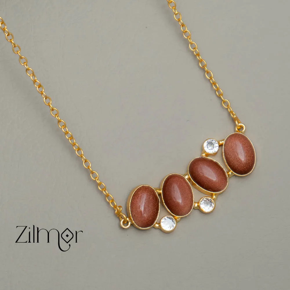 Minimalist Statement Stone Necklace - AS100739