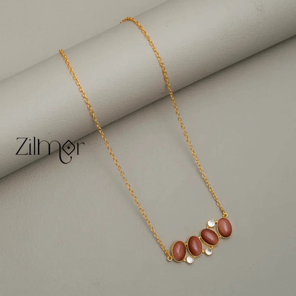 Minimalist Statement Stone Necklace - AS100739