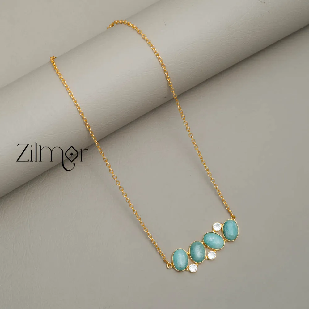 Minimalist Statement Stone Necklace - AS100739