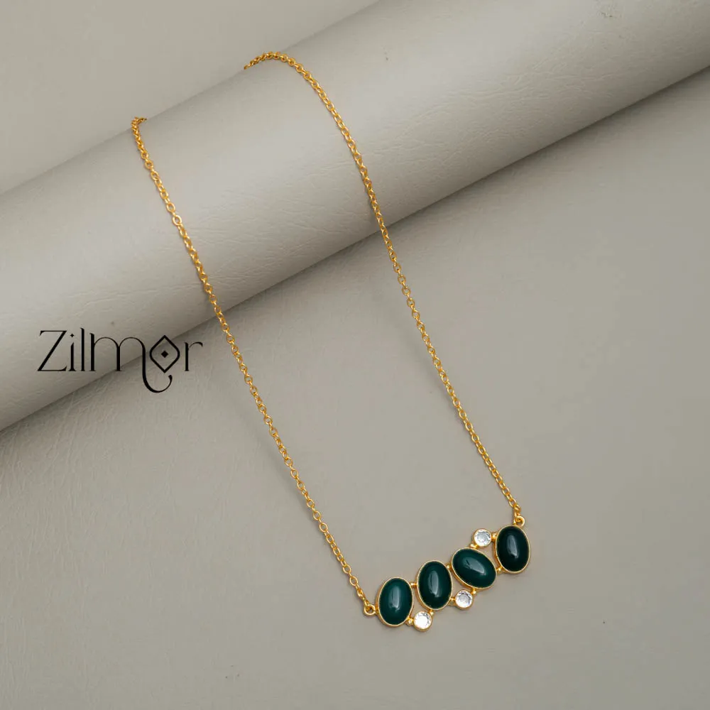 Minimalist Statement Stone Necklace - AS100739