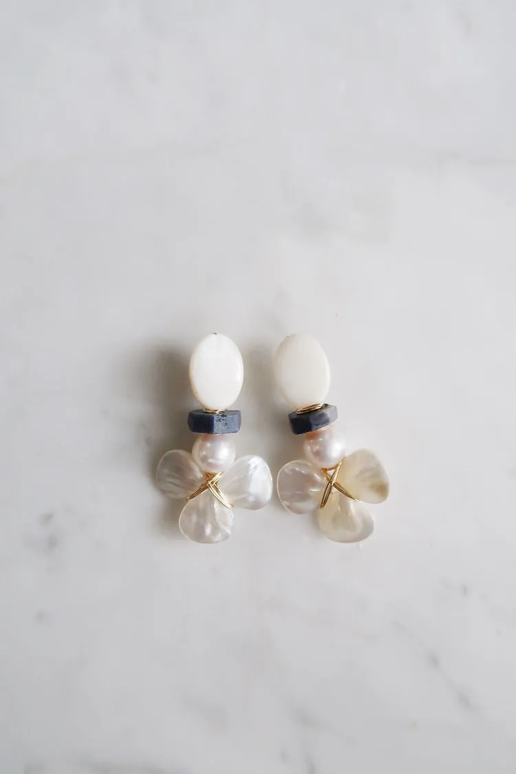 MOP & Sapphire Earrings