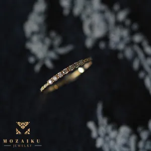 Mozaiku Pink Zircon Gold Hook Earrings