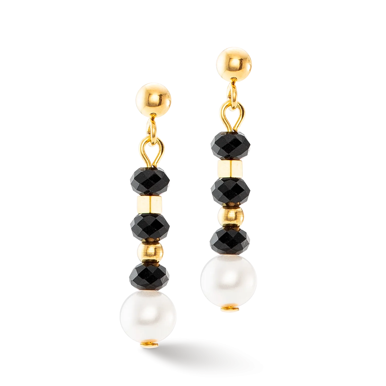 Mystic Pearl earrings gold-black