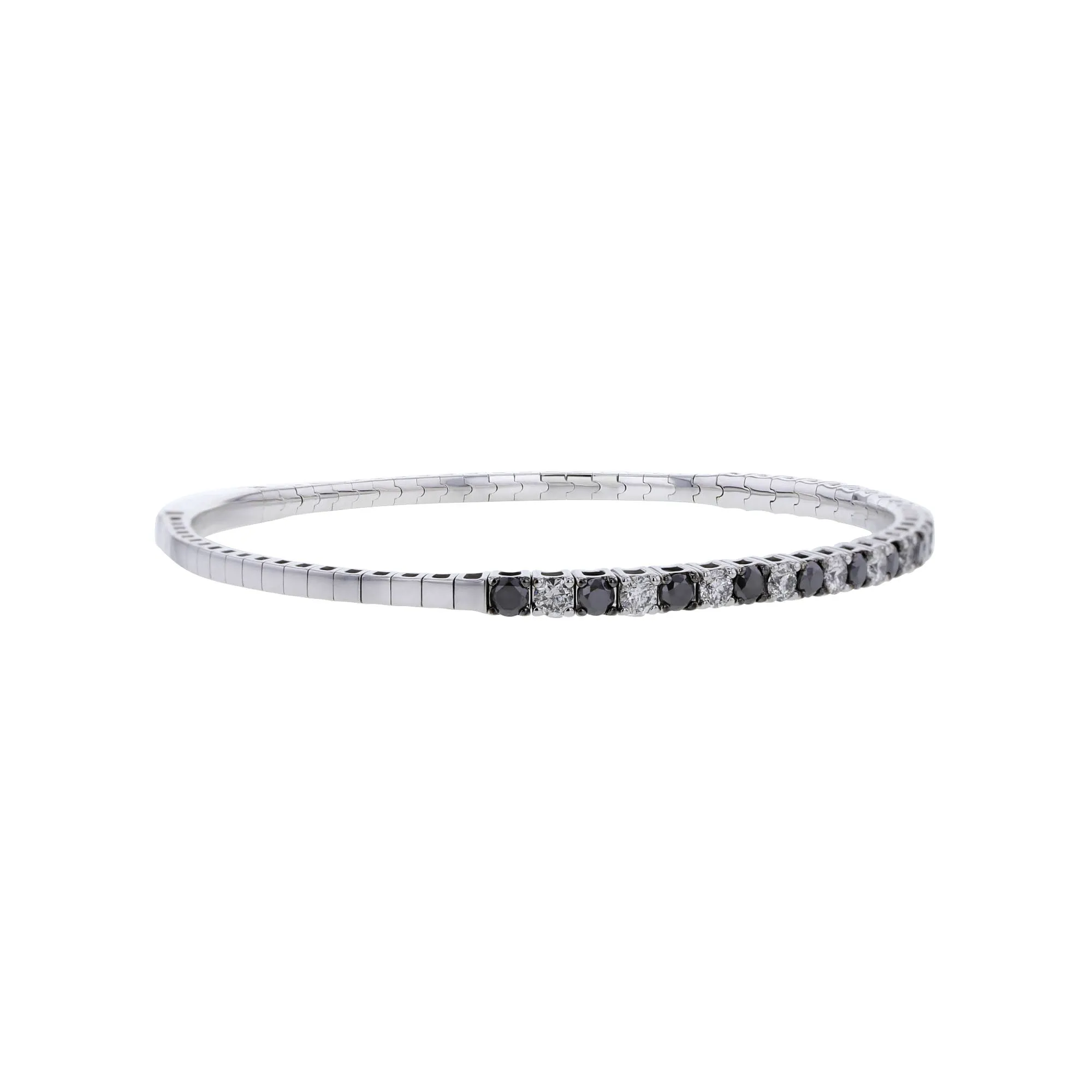 Narcissa Black & White Diamond Bangle