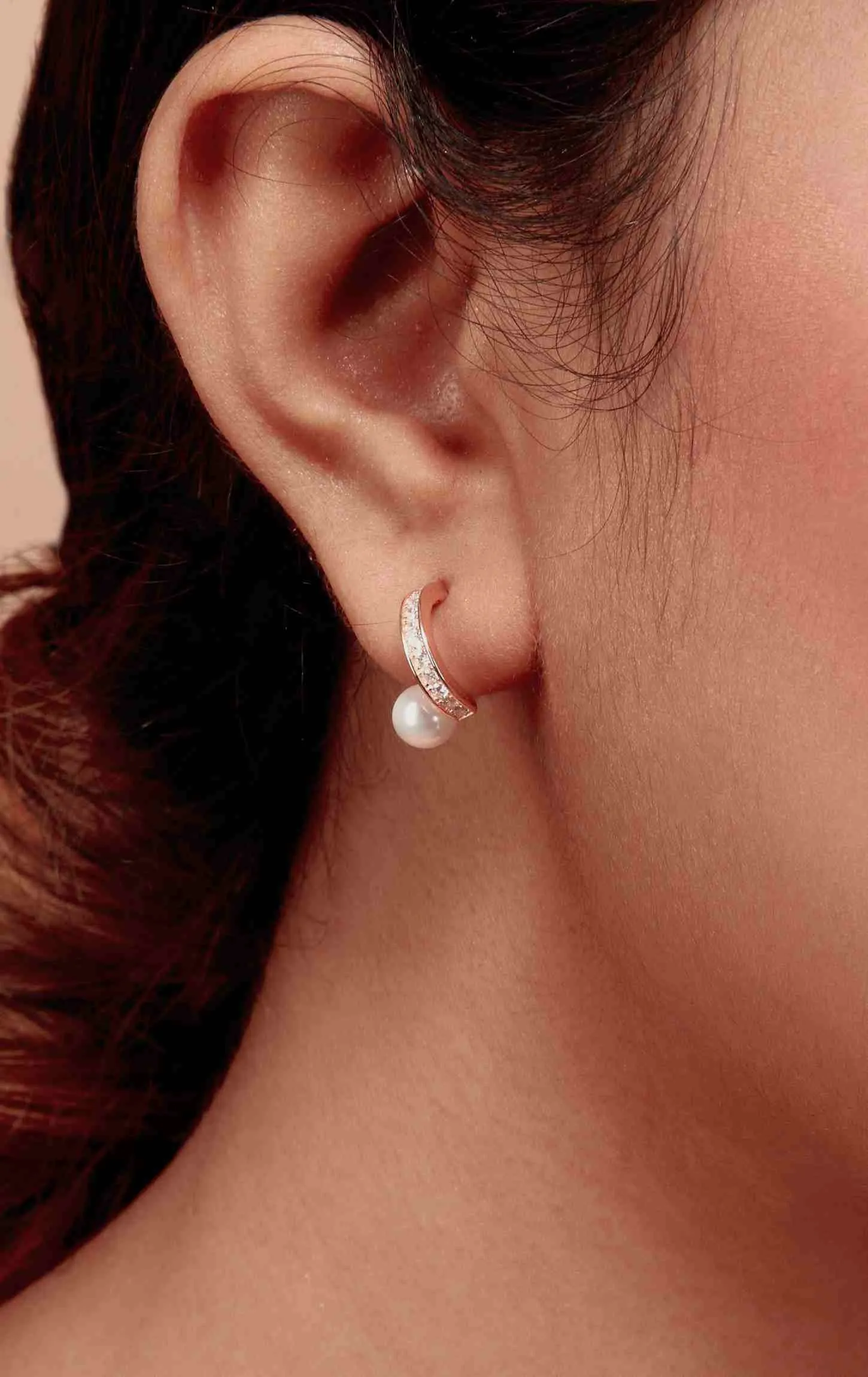 Pearl Drop Earring Rose gold