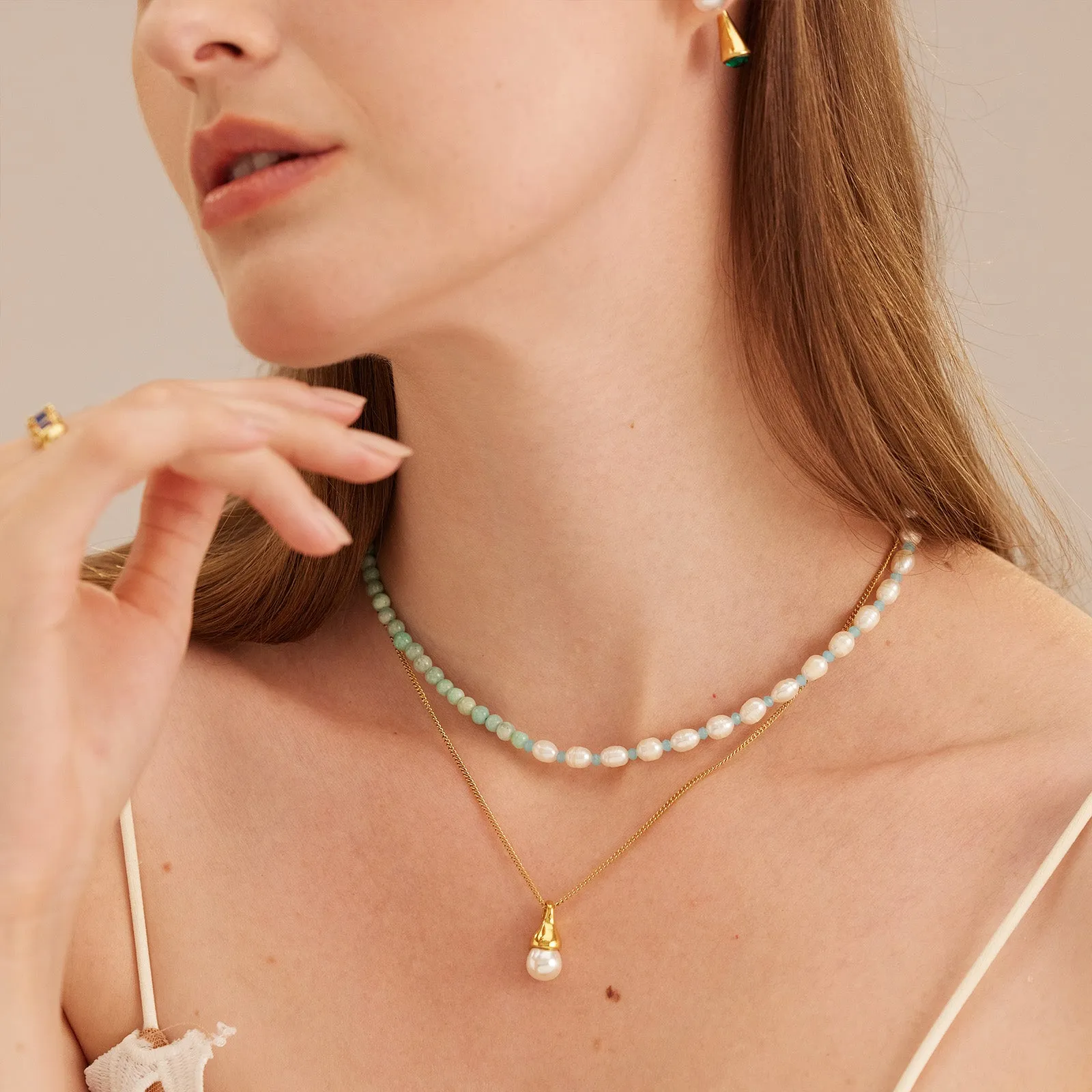 Pearl Drop Pendant Necklace