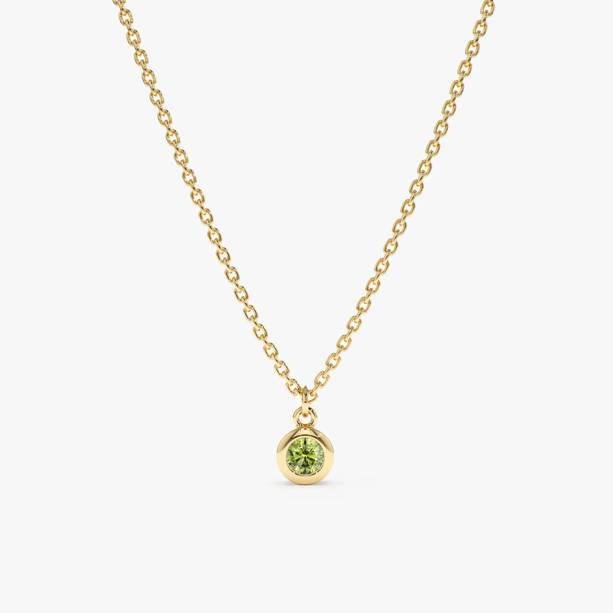 Peridot Charm Necklace, Vienna