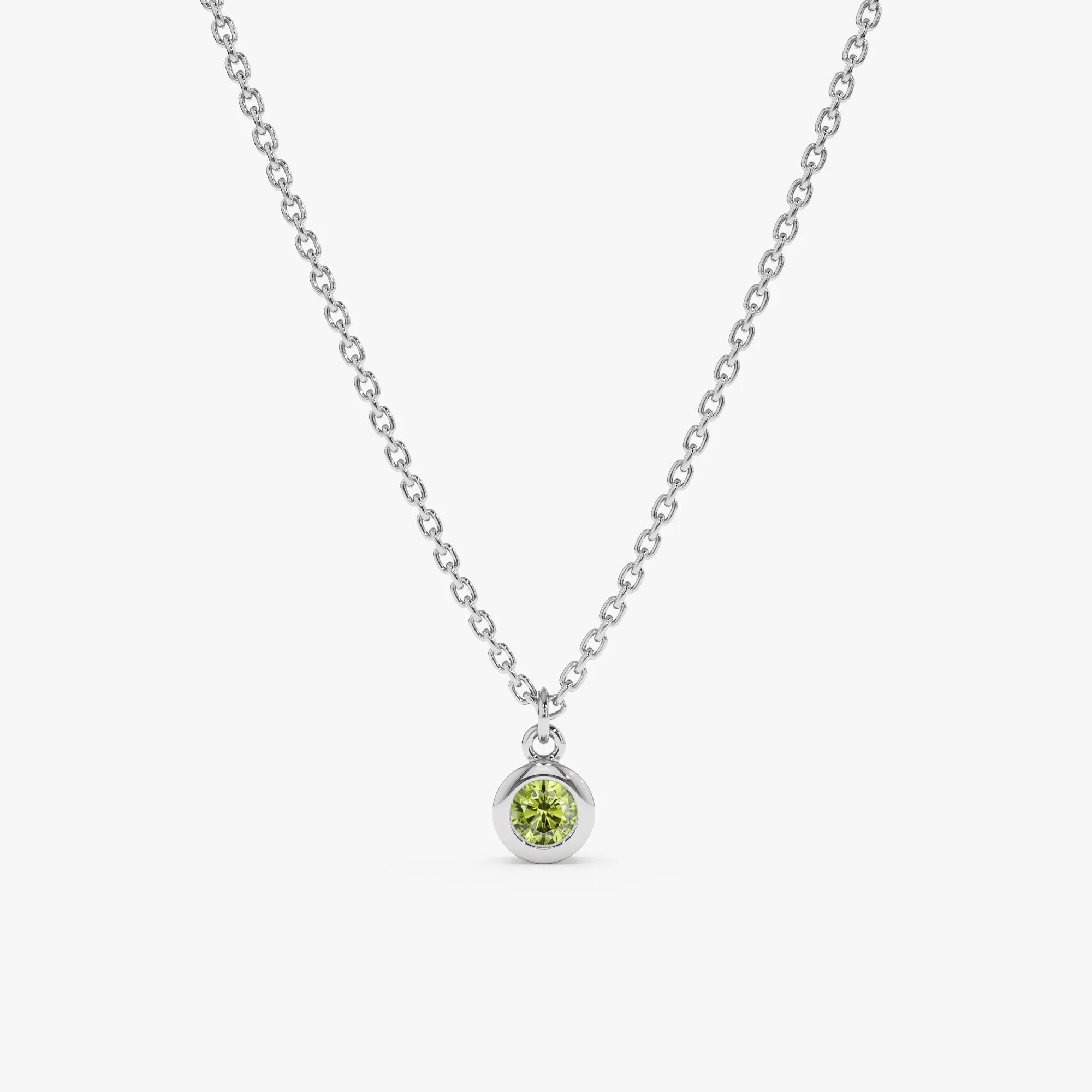 Peridot Charm Necklace, Vienna