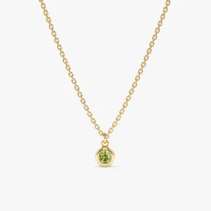 Peridot Charm Necklace, Vienna