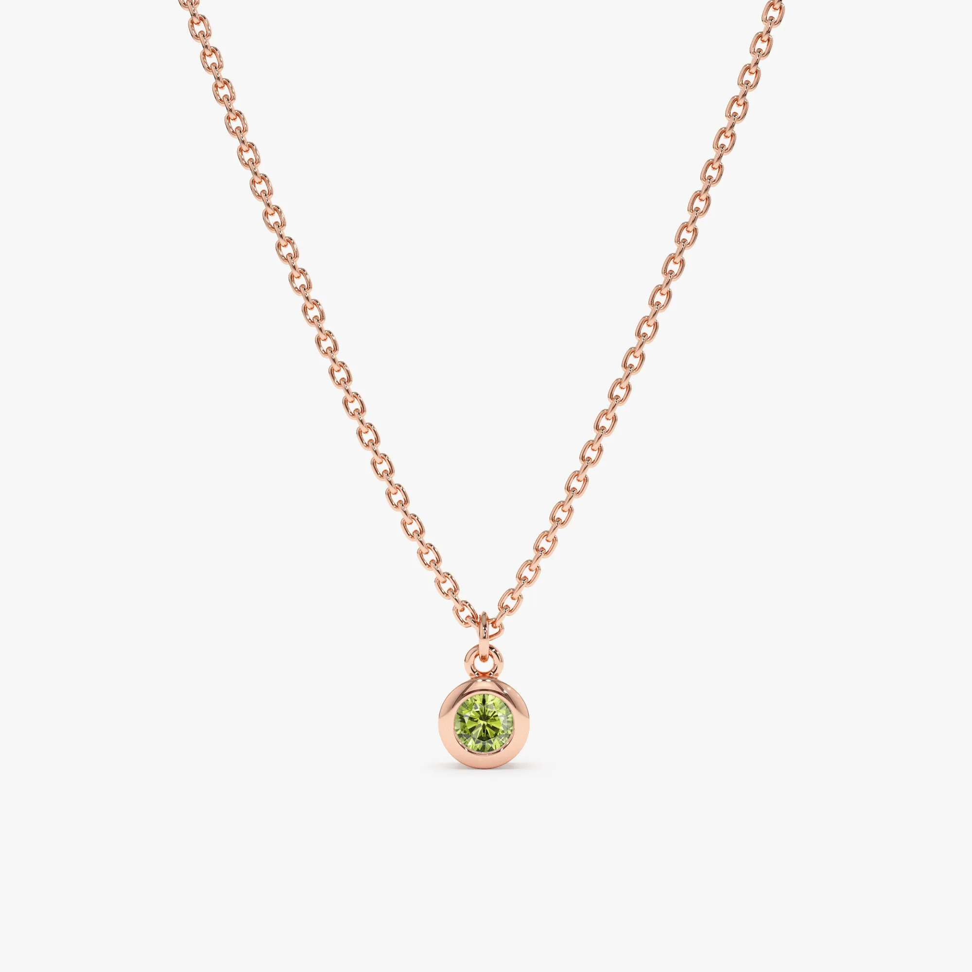 Peridot Charm Necklace, Vienna