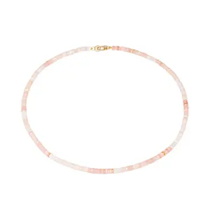 Pink Quartz Disk Chain