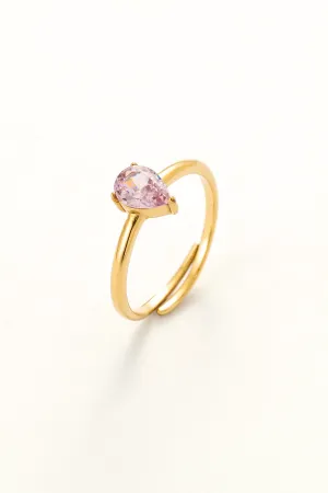 Pink Sparkling Zircon Ring