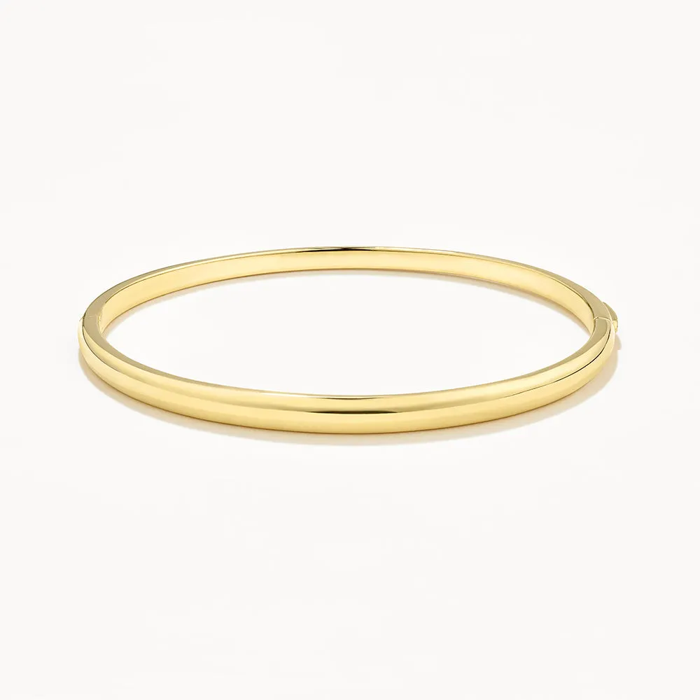 Polished Plain Bangle in Gold