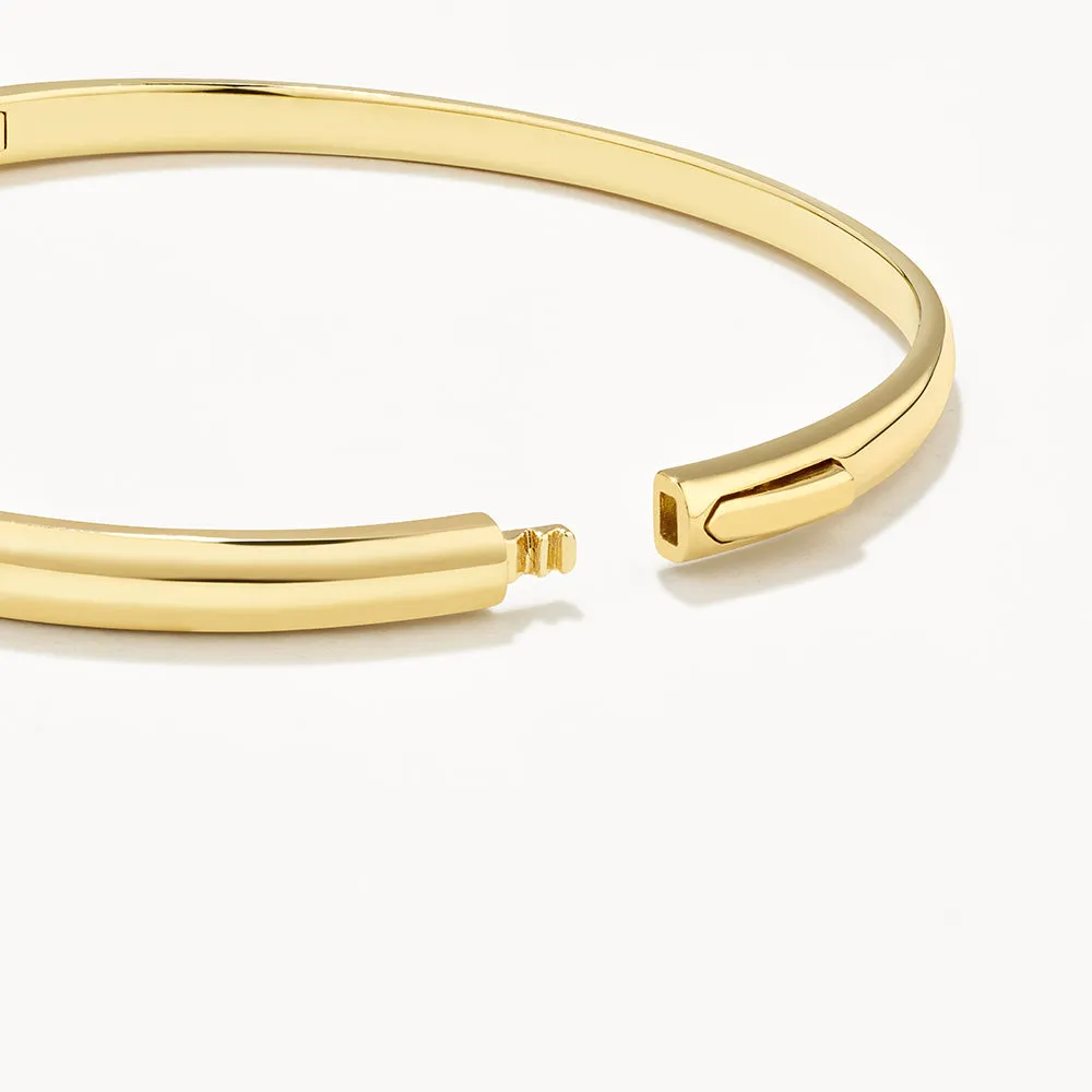 Polished Plain Bangle in Gold