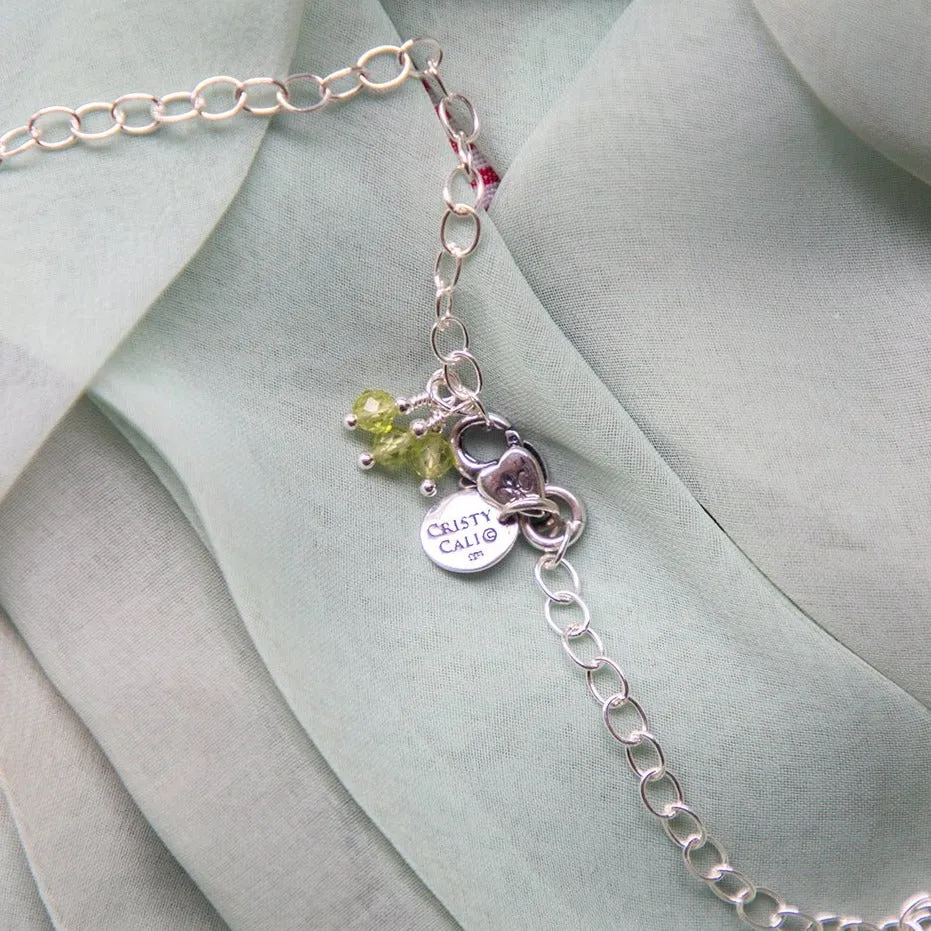 Power Peridot Signature Bar Necklace