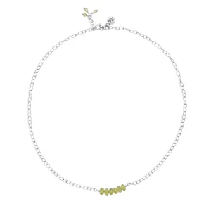 Power Peridot Signature Bar Necklace