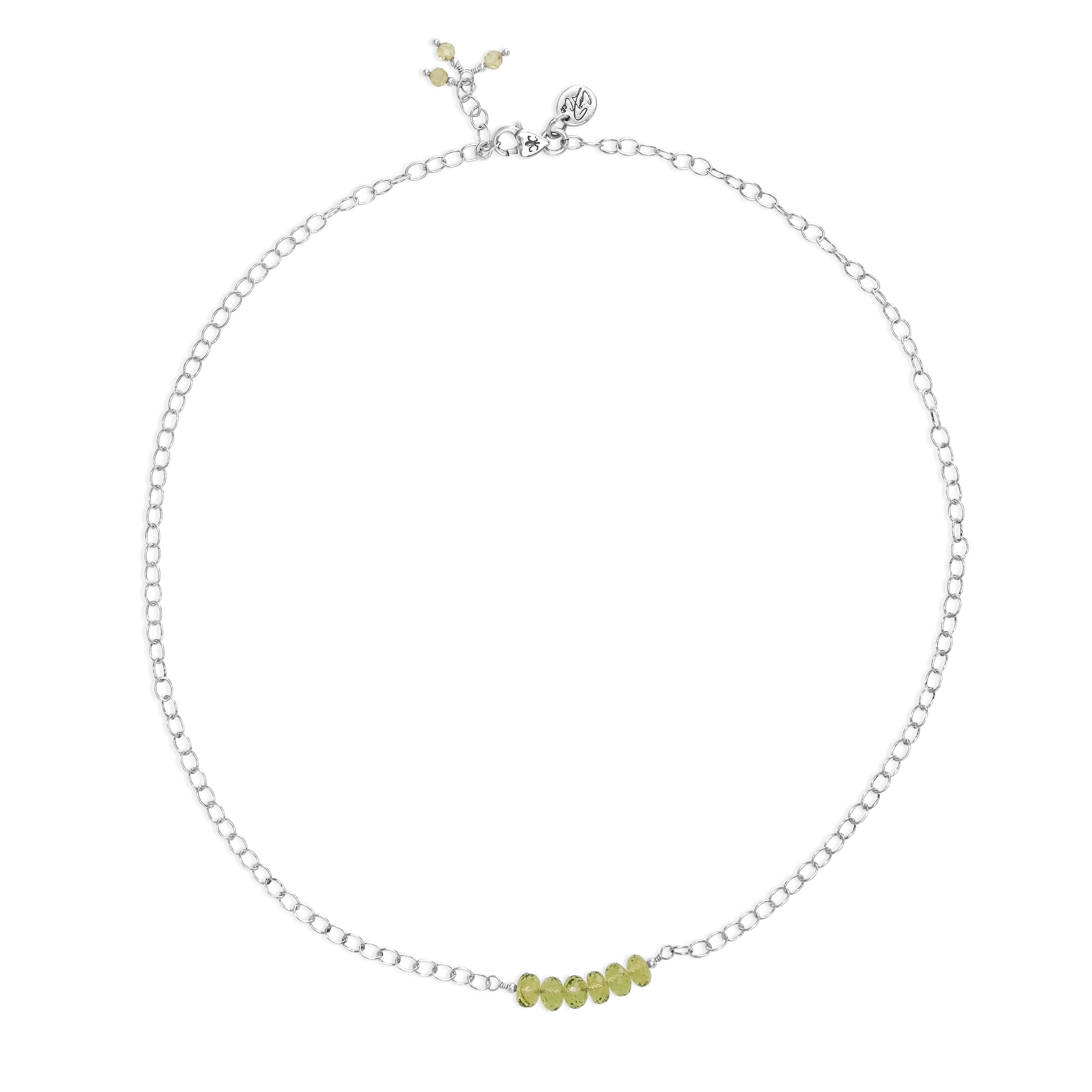 Power Peridot Signature Bar Necklace