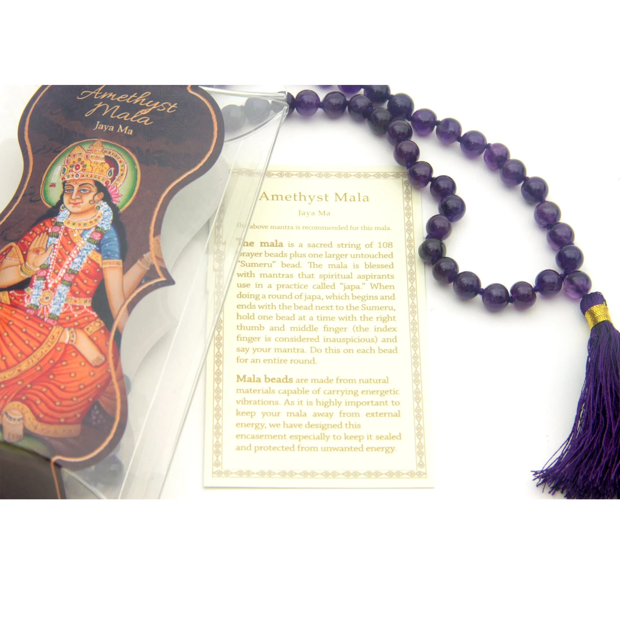 Prayer Mala Beads - Amethyst - 108 Prayer Beads