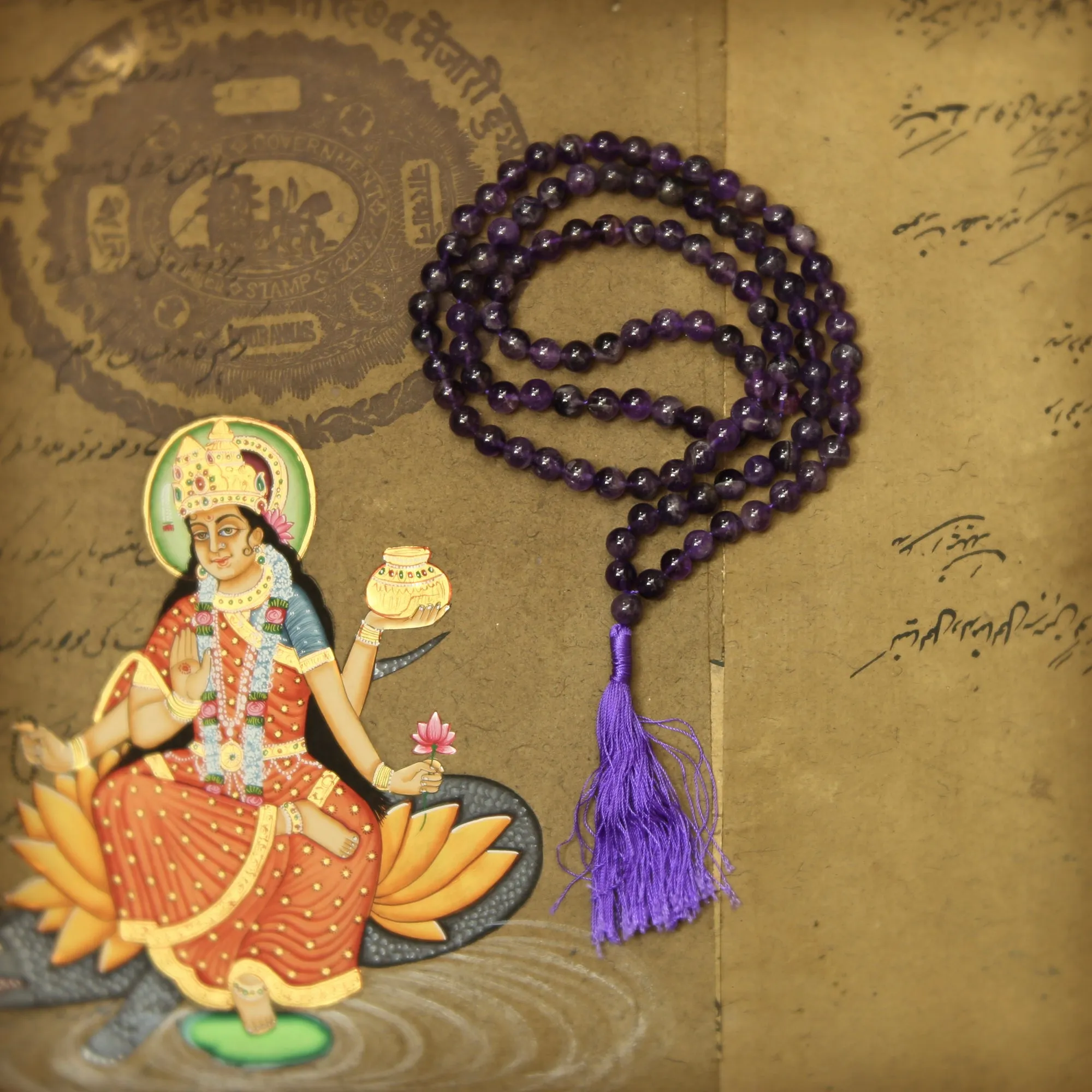 Prayer Mala Beads - Amethyst - 108 Prayer Beads