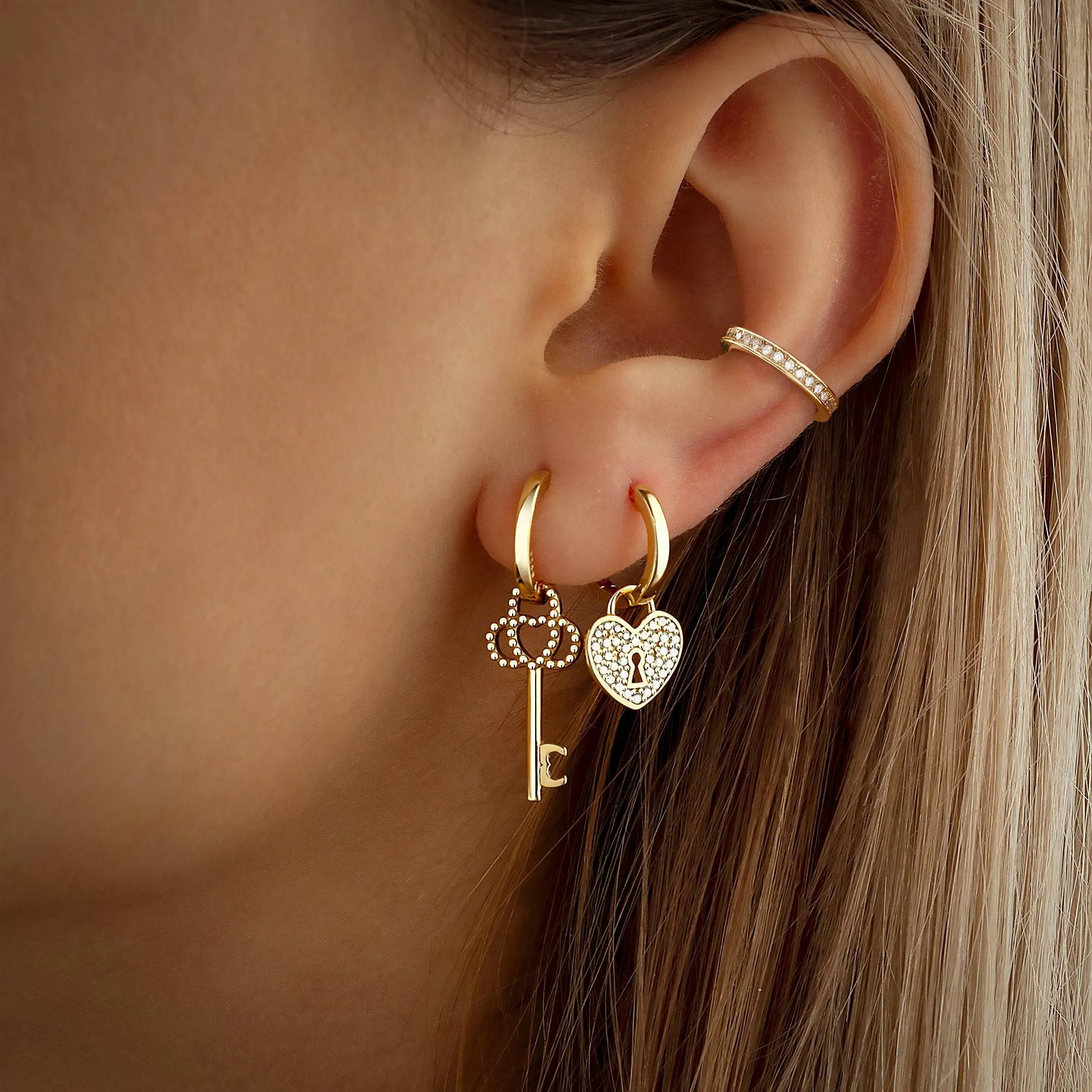 "Key & Heart" Earrings