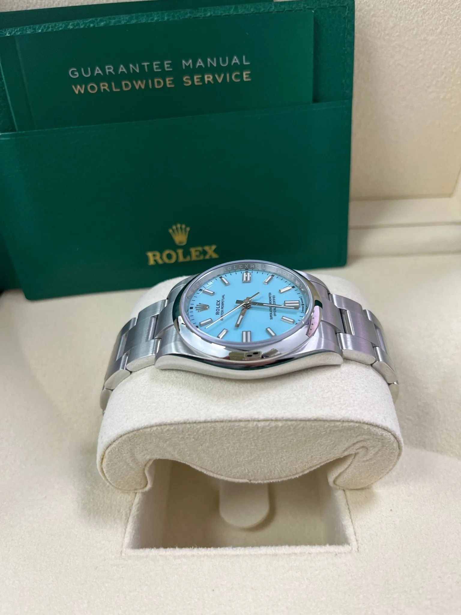 Rolex Oyster Perpetual 36mm Stainless Steel - Turquoise Dial - Oyster Bracelet (Ref# 126000)