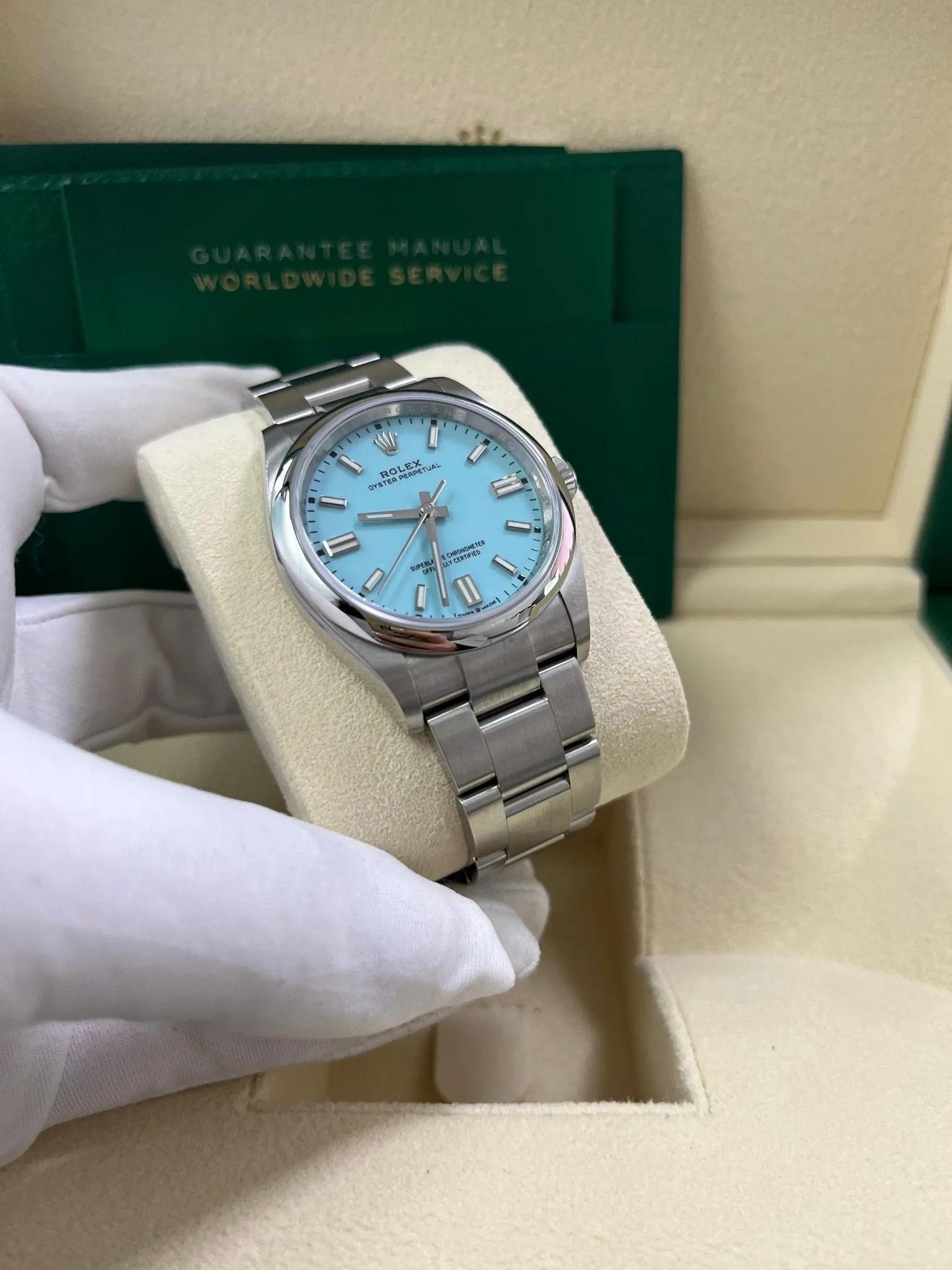 Rolex Oyster Perpetual 36mm Stainless Steel - Turquoise Dial - Oyster Bracelet (Ref# 126000)