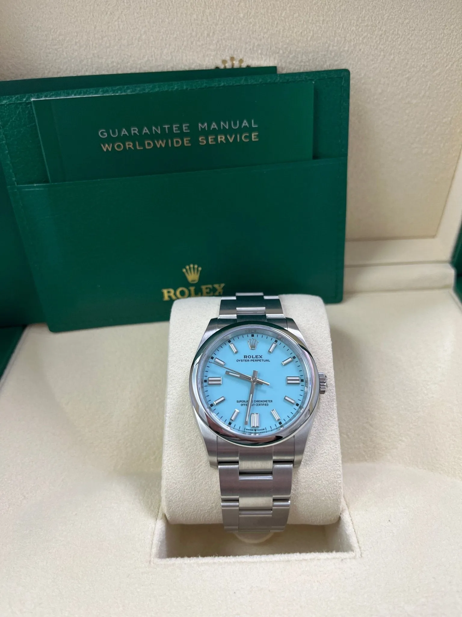 Rolex Oyster Perpetual 36mm Stainless Steel - Turquoise Dial - Oyster Bracelet (Ref# 126000)