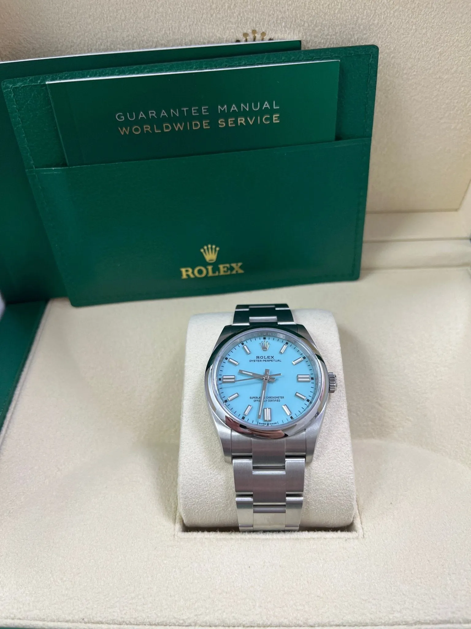 Rolex Oyster Perpetual 36mm Stainless Steel - Turquoise Dial - Oyster Bracelet (Ref# 126000)