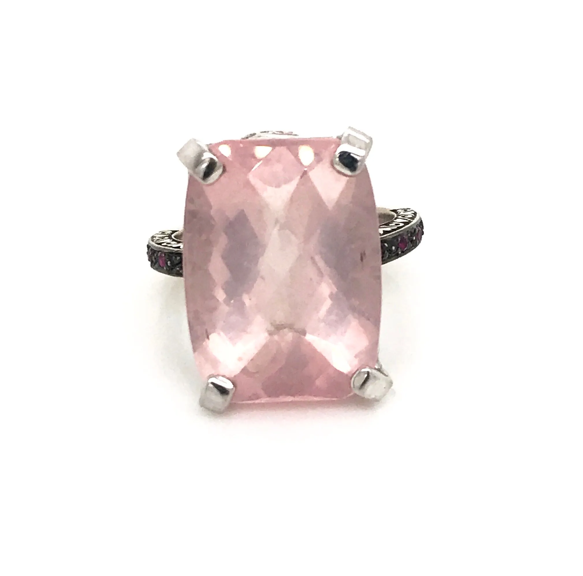 Rose Quartz & Pink Sapphire Cocktail Ring