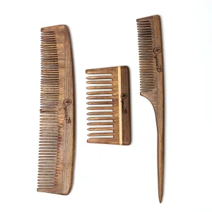 Rosewood comb combo set of 3