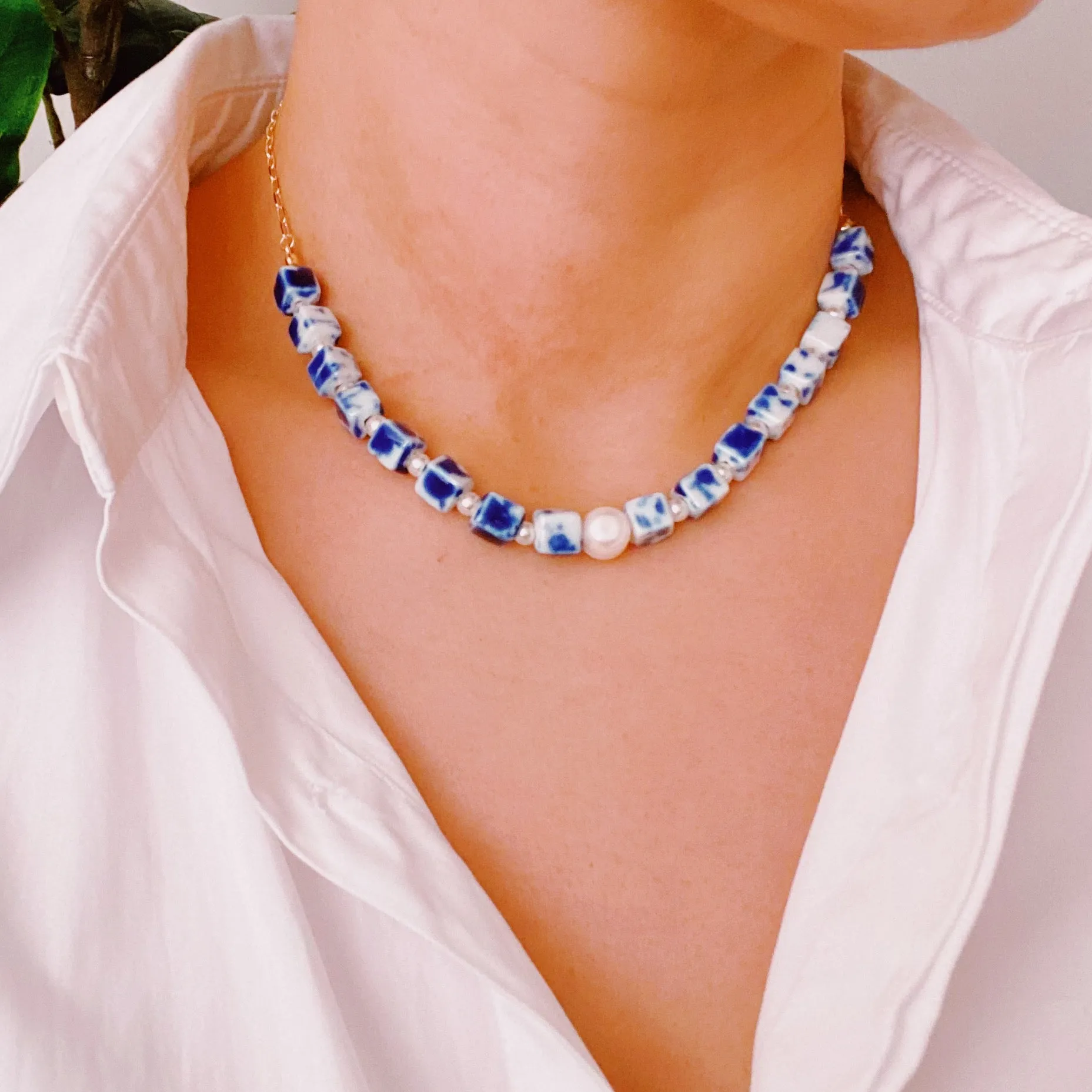 Santorini Touch Freshwater Pearl Necklace