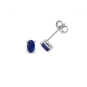 Sapphire Oval Stud Earrings ED409WS