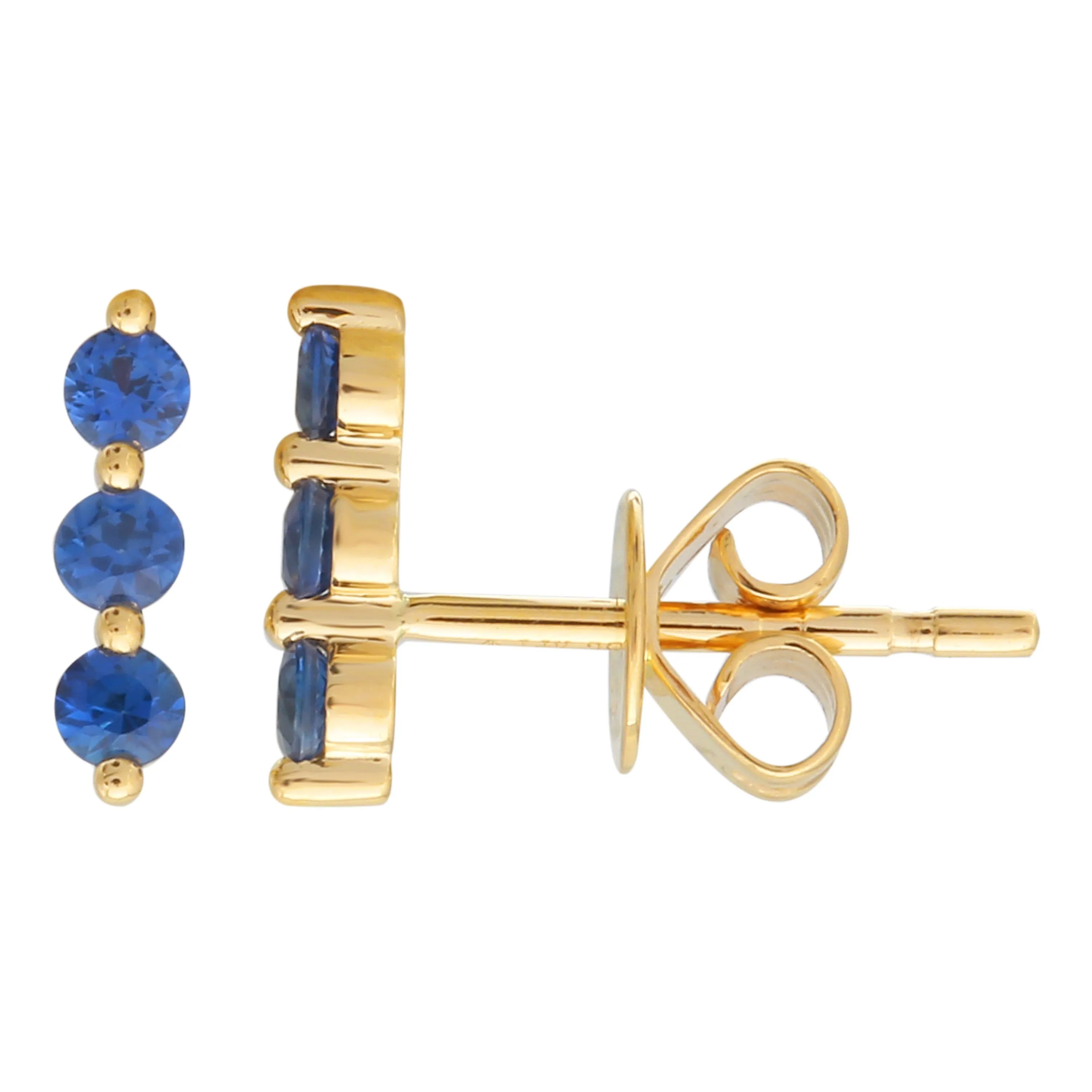 Sapphire Trio Pin Studs