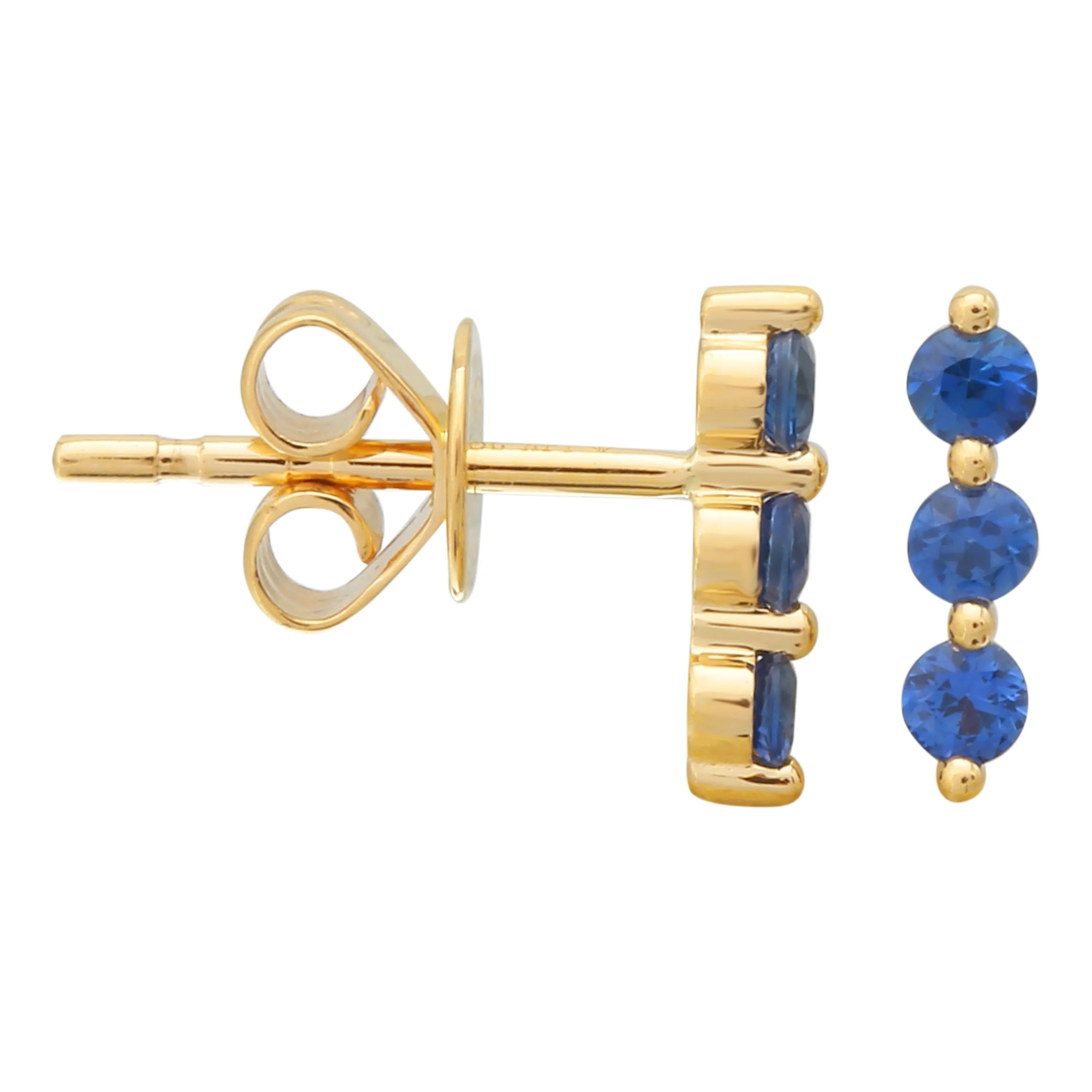 Sapphire Trio Pin Studs