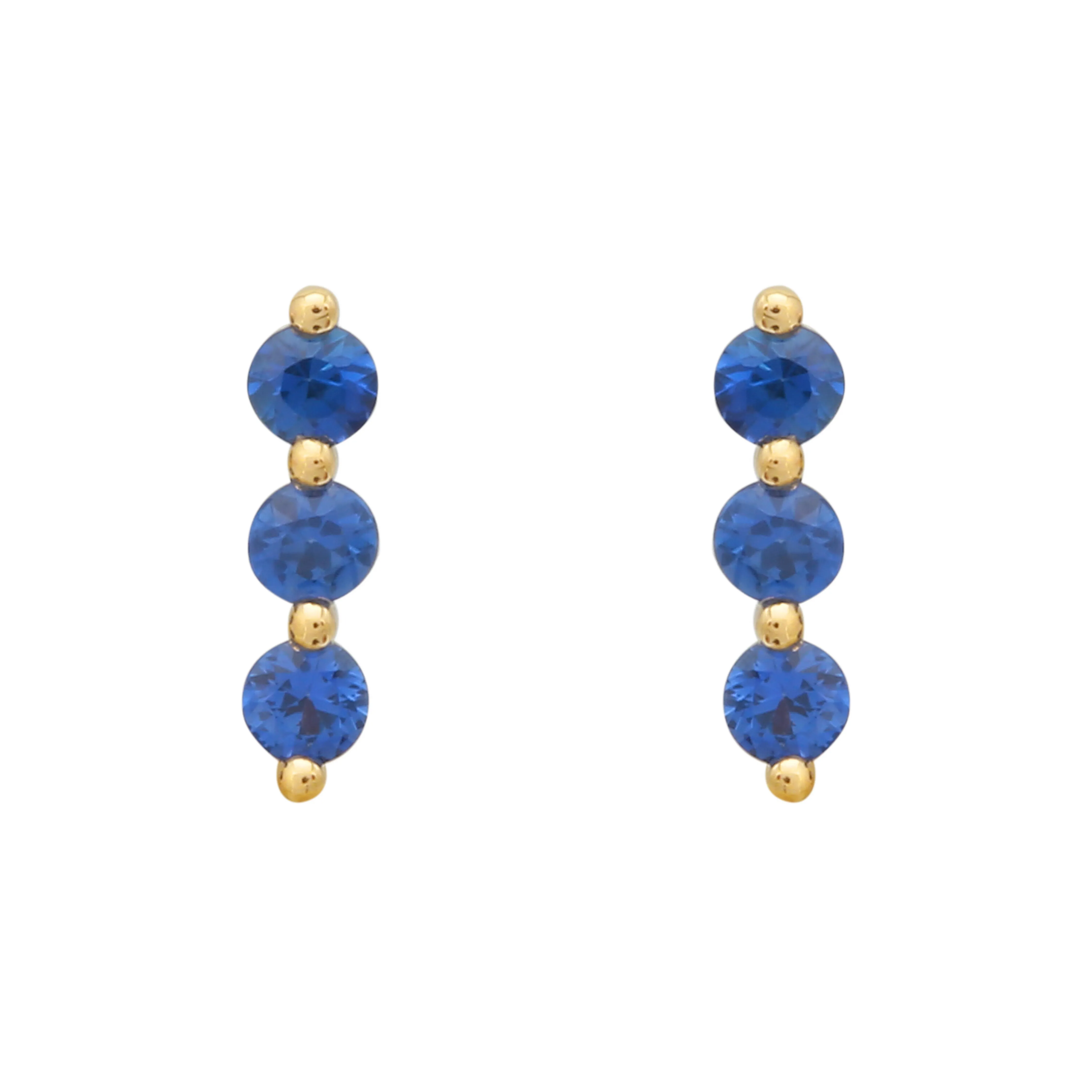 Sapphire Trio Pin Studs