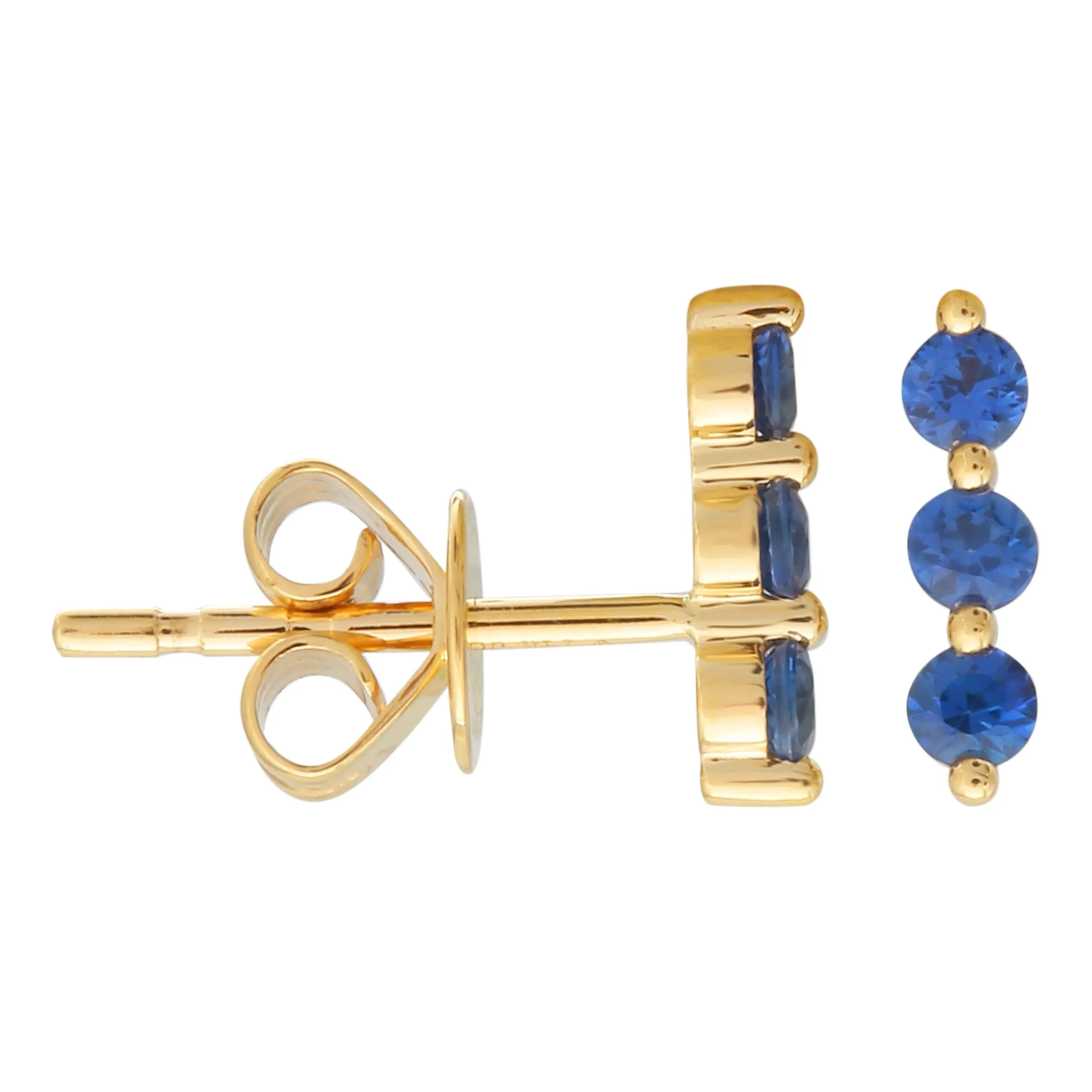 Sapphire Trio Pin Studs