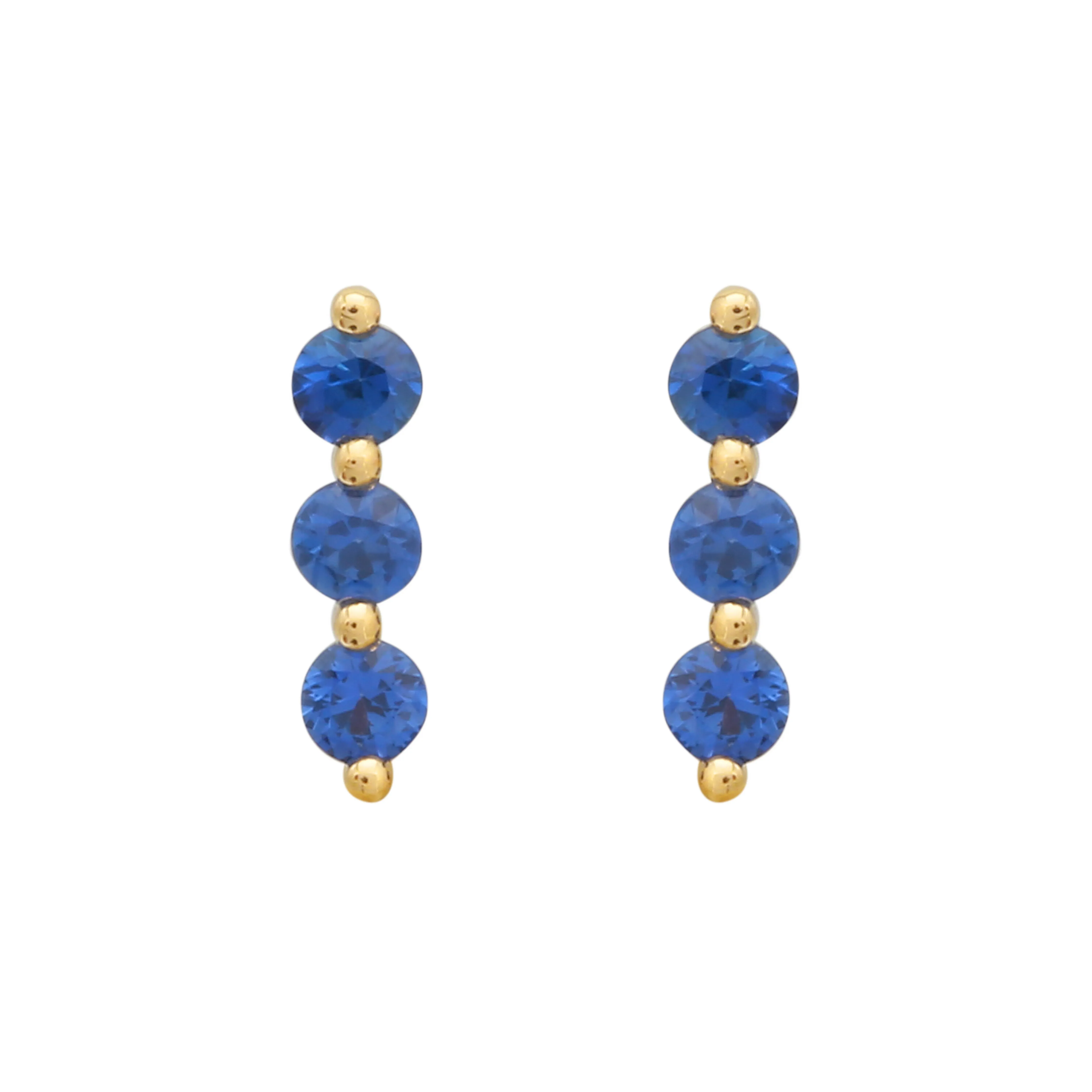 Sapphire Trio Pin Studs