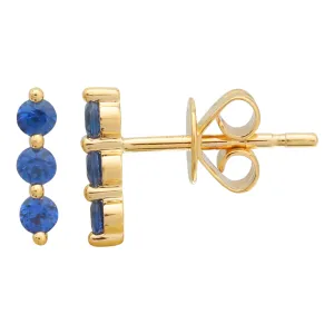 Sapphire Trio Pin Studs