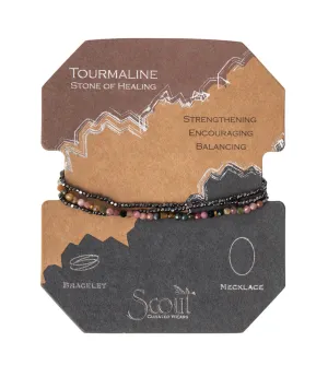 Scout Delicate Stone Wrap Bracelet / Necklace - Tourmaline - Stone of Healing