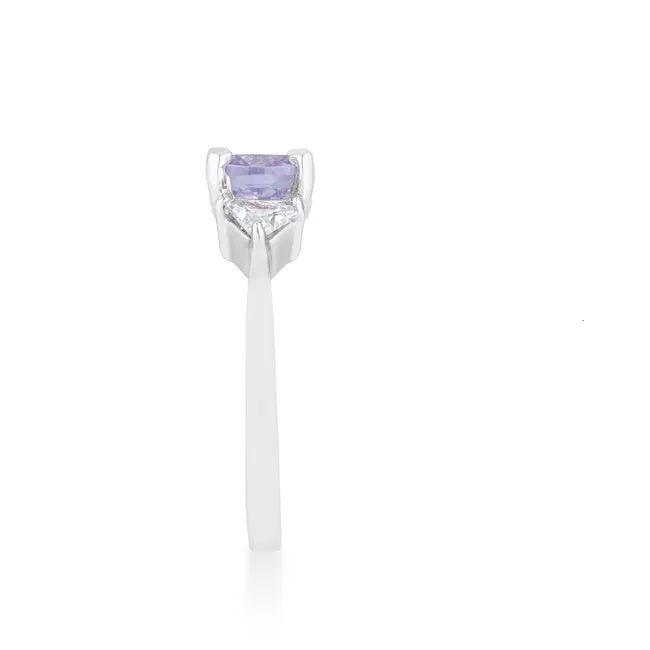 Shonda Three Stone Lt Amethyst Ring | 1.8ct