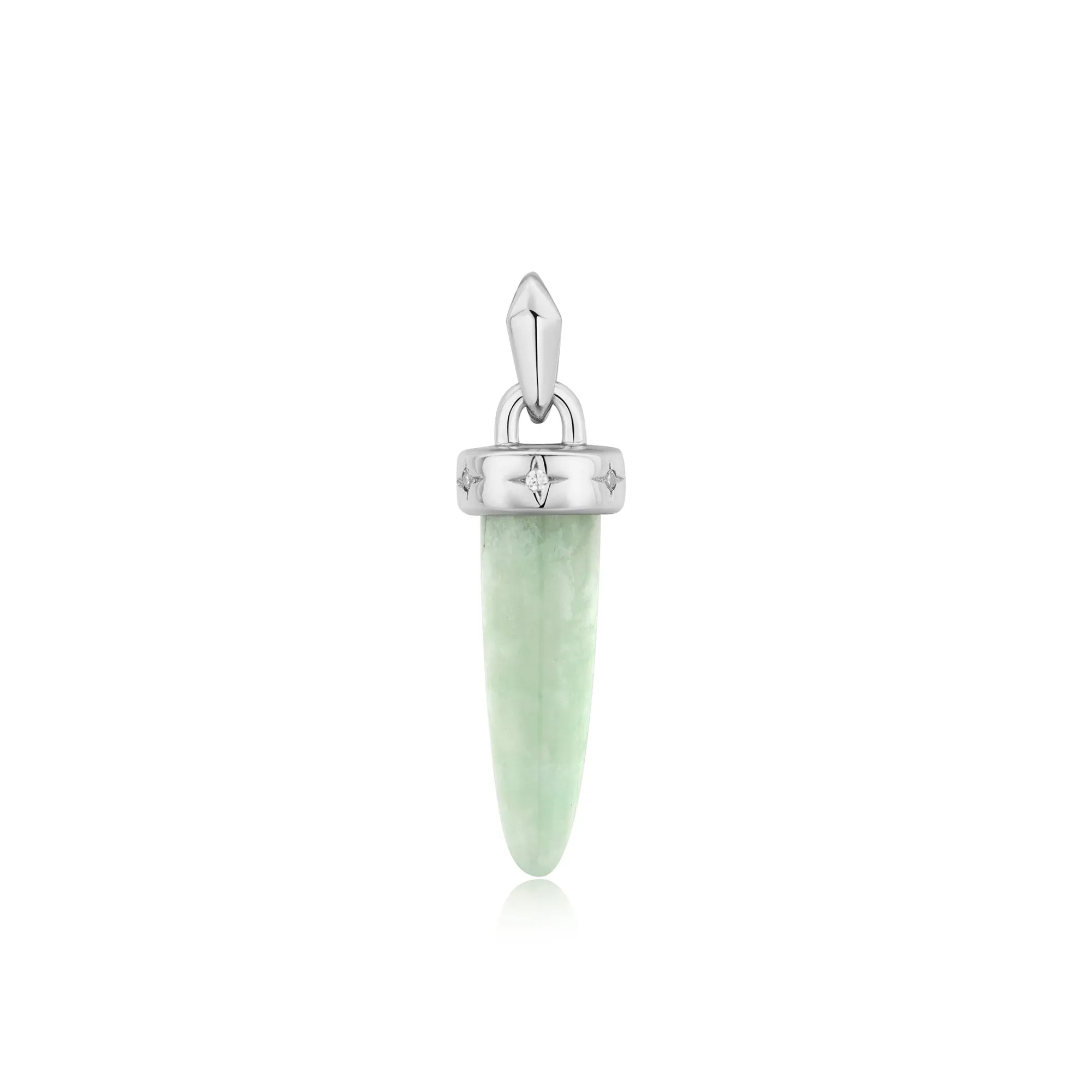 Silver Amazonite Drop Charm Pendant