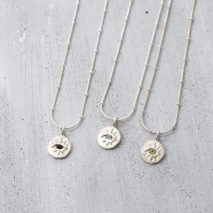 Single eye Necklace - Silver