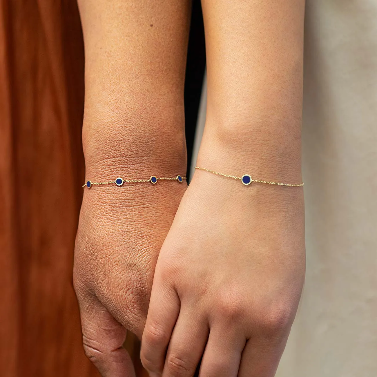 Single Gemstone Circle Bracelet Lapis Lazuli