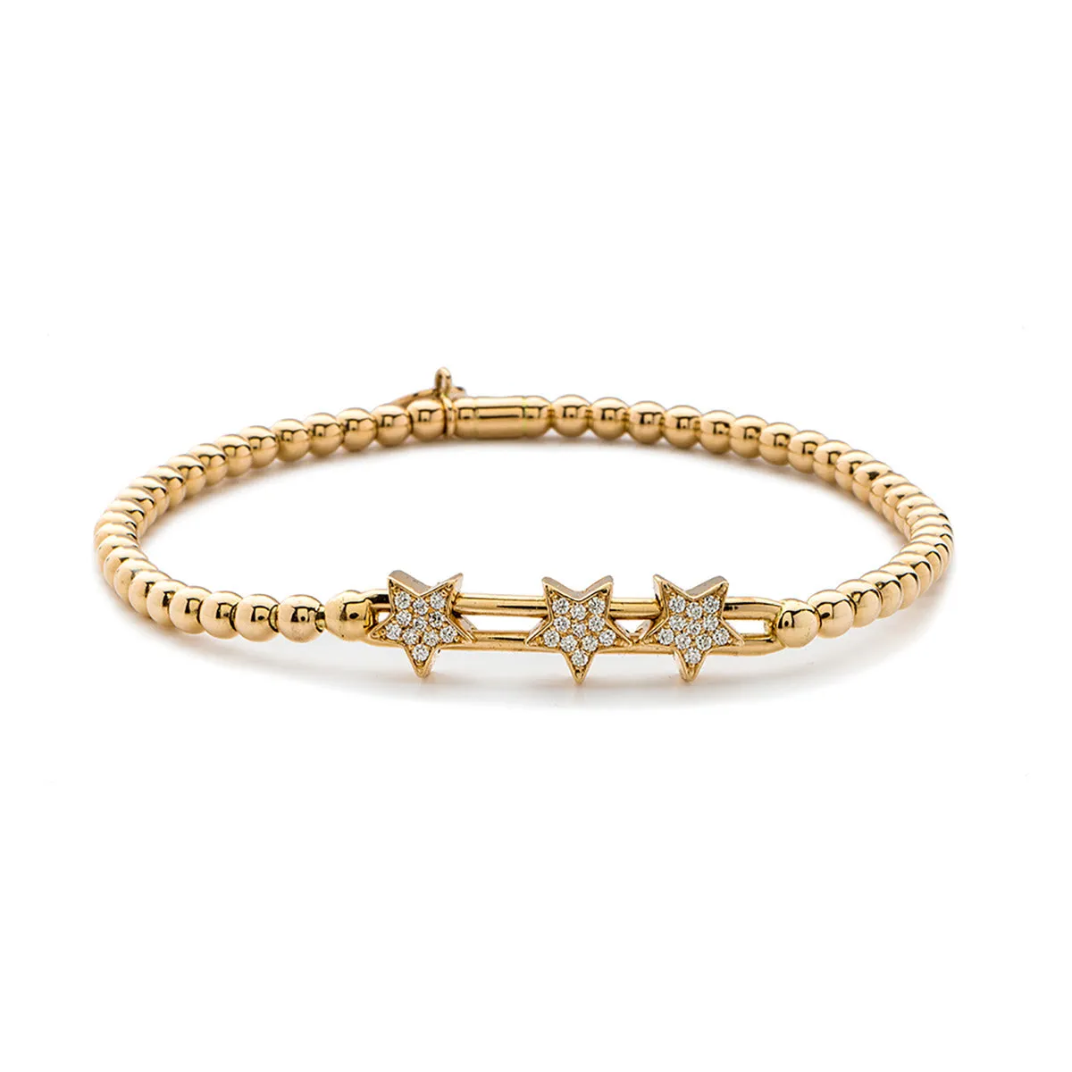 Sliding Star Station Pave Stretch Bracelet