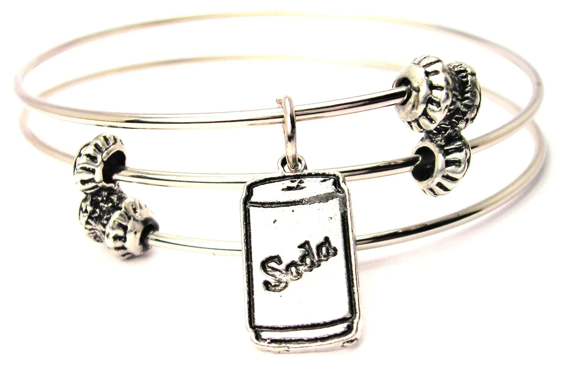 Soda Can Triple Style Expandable Bangle Bracelet