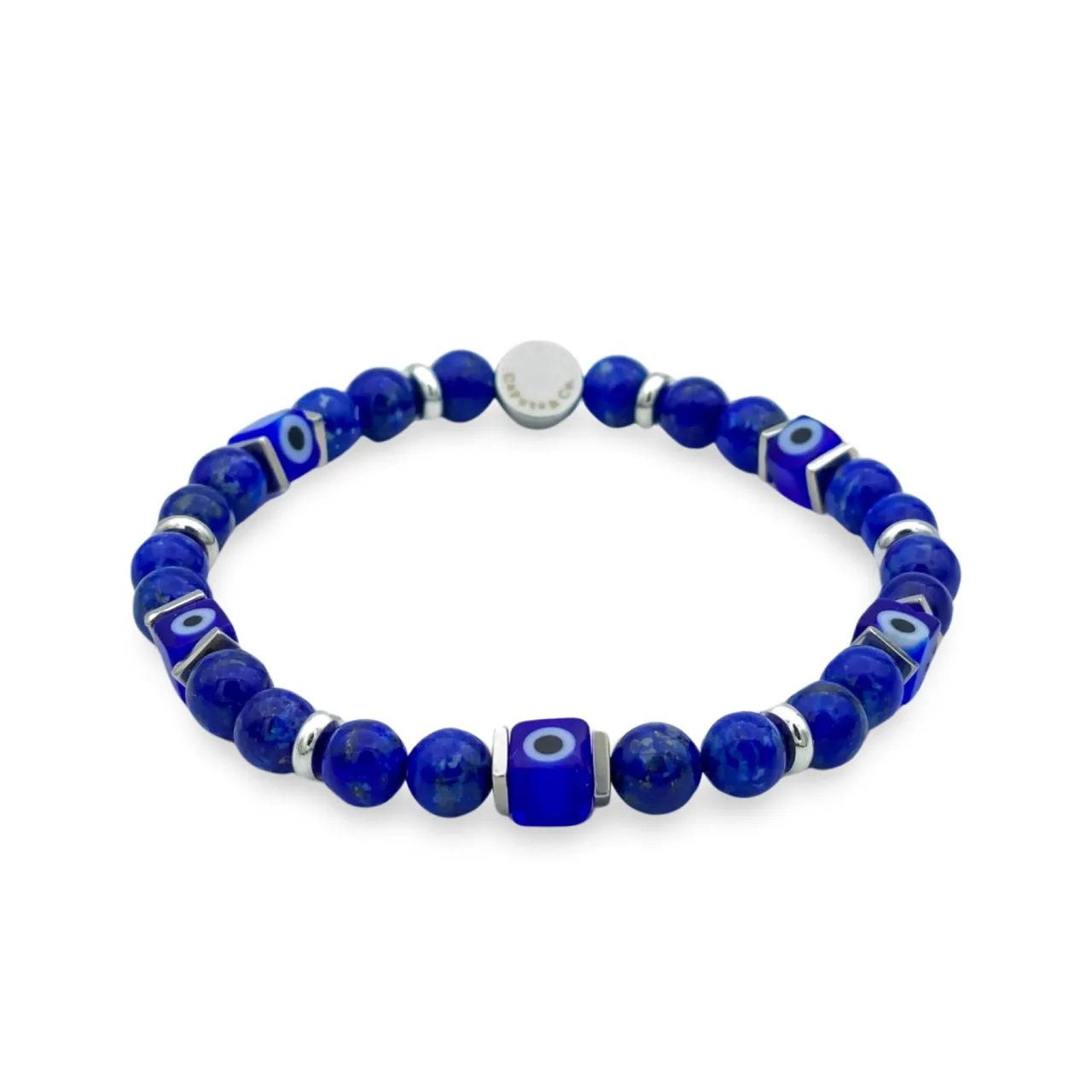 Square Glass Evil Eye Bracelet