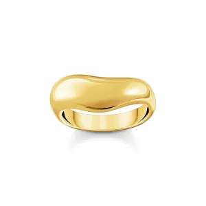 Sterling Silver Bold Elegance Gold Plated Organic Shaped Ring TR2473-413-39